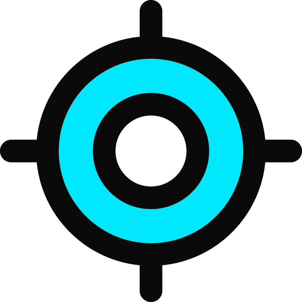 Cogwheel or Setting icon in blue and black color. vector