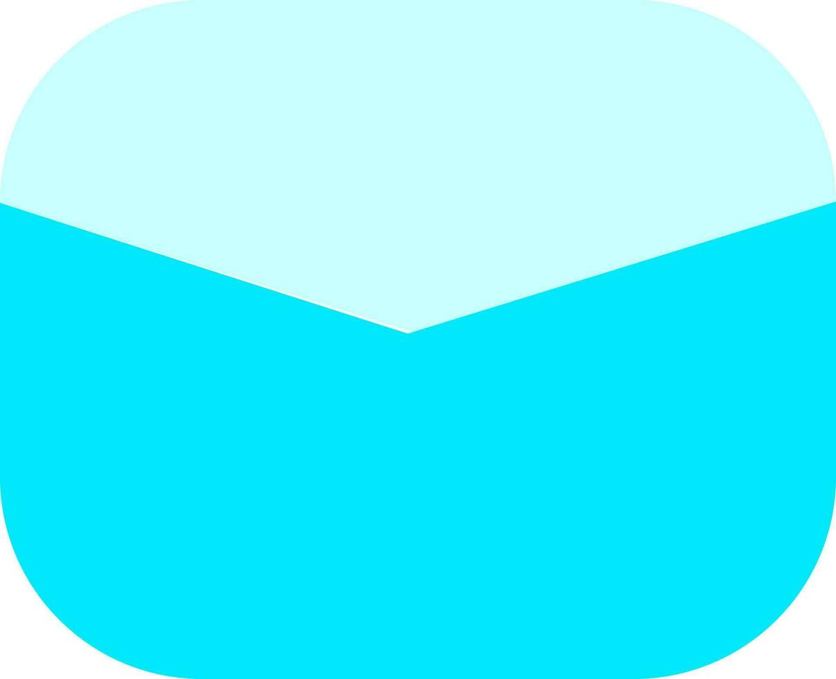 Mail or Envelope icon in blue color. vector