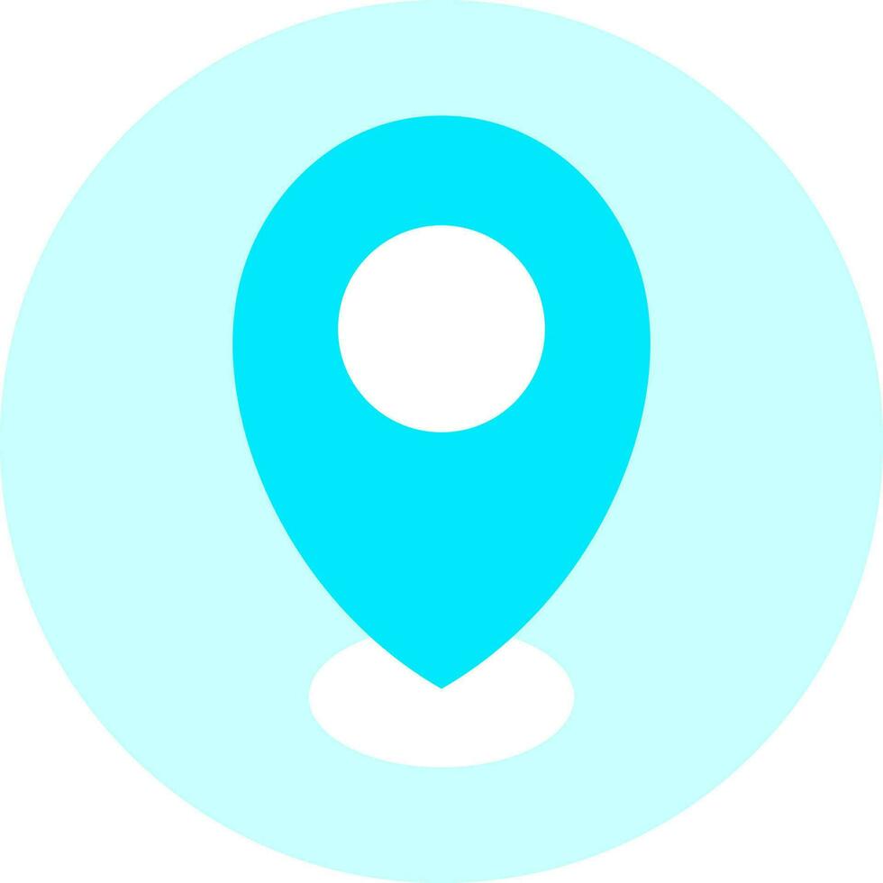 Location Pointer or Gps icon in blue color. vector