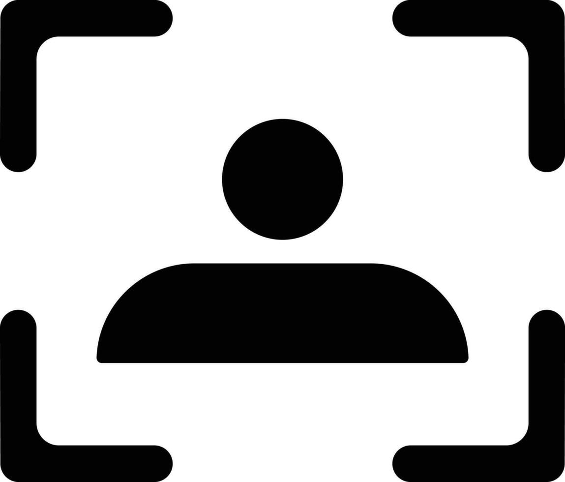 Camera portrait mode in black color. vector