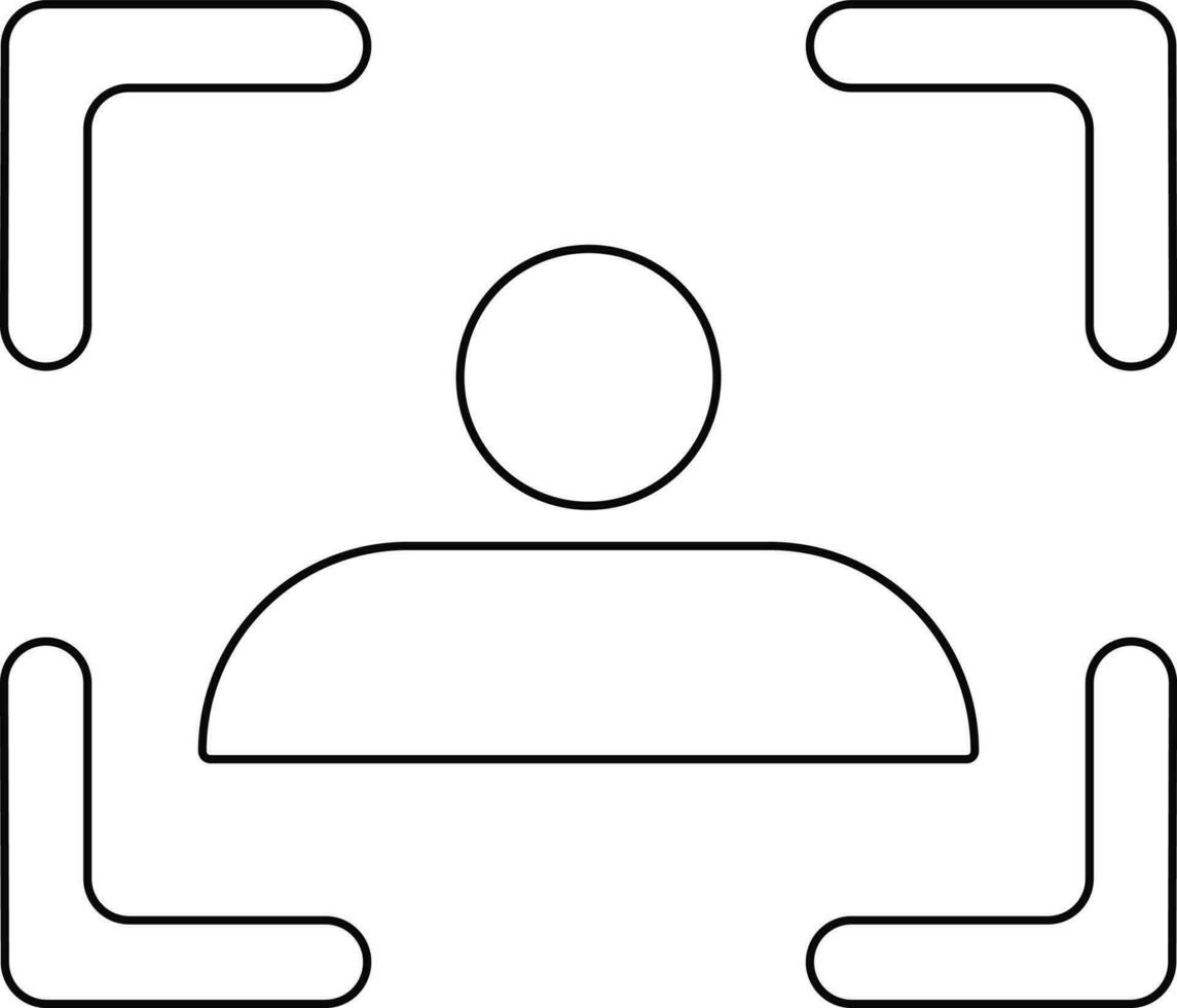 Flat style camera portrait mode. vector
