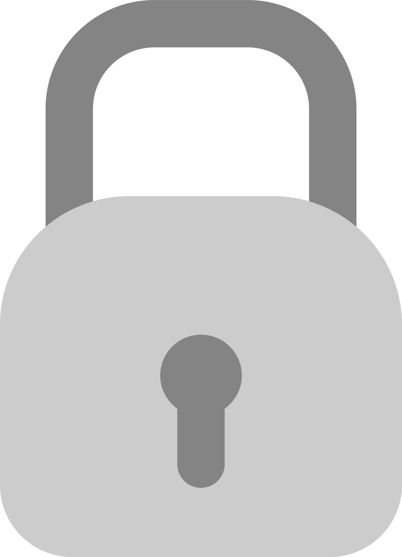 Flat style Lock icon in gray color. 24292929 Vector Art at Vecteezy