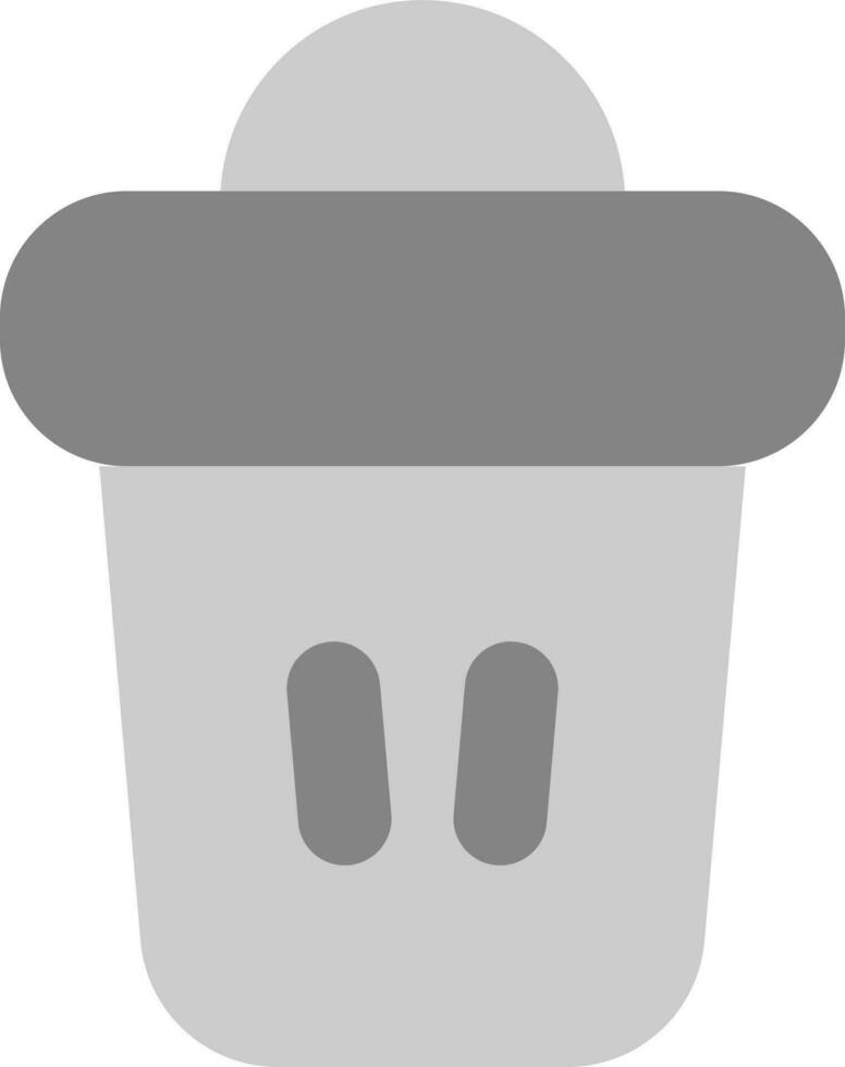 Recycling Bin icon in gray color. vector