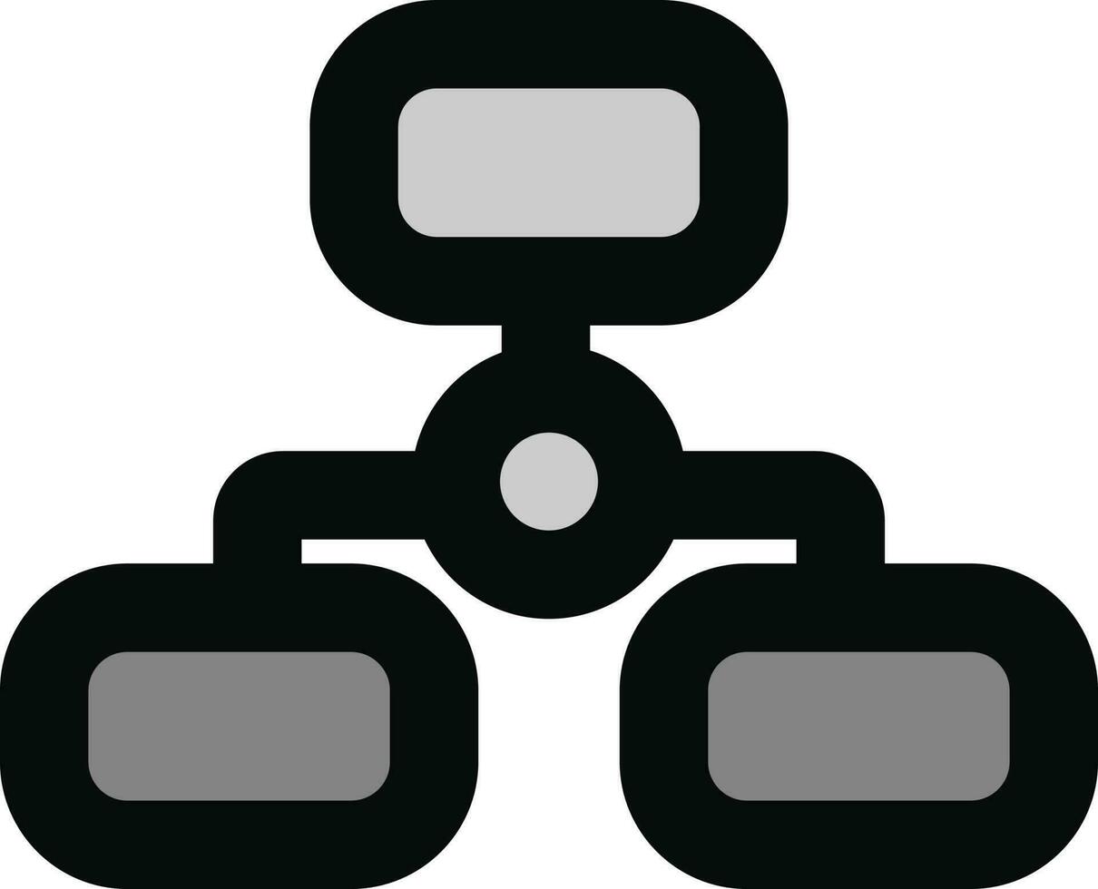 Flat style Networking icon in grey and black color. vector