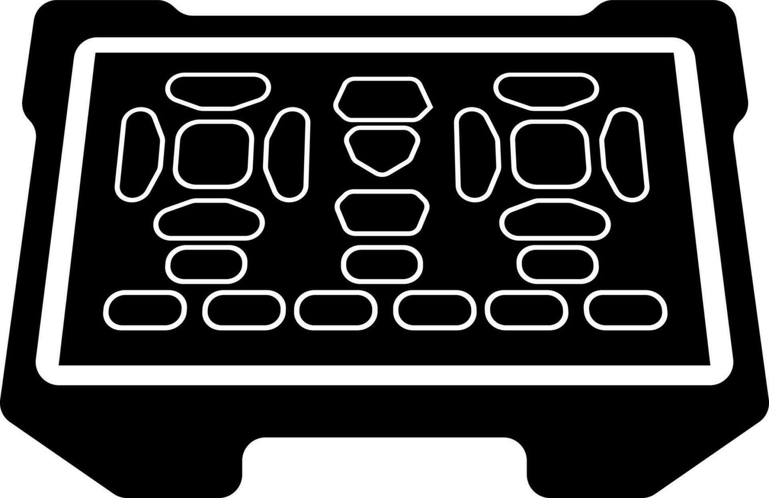 Black and white remote control. vector