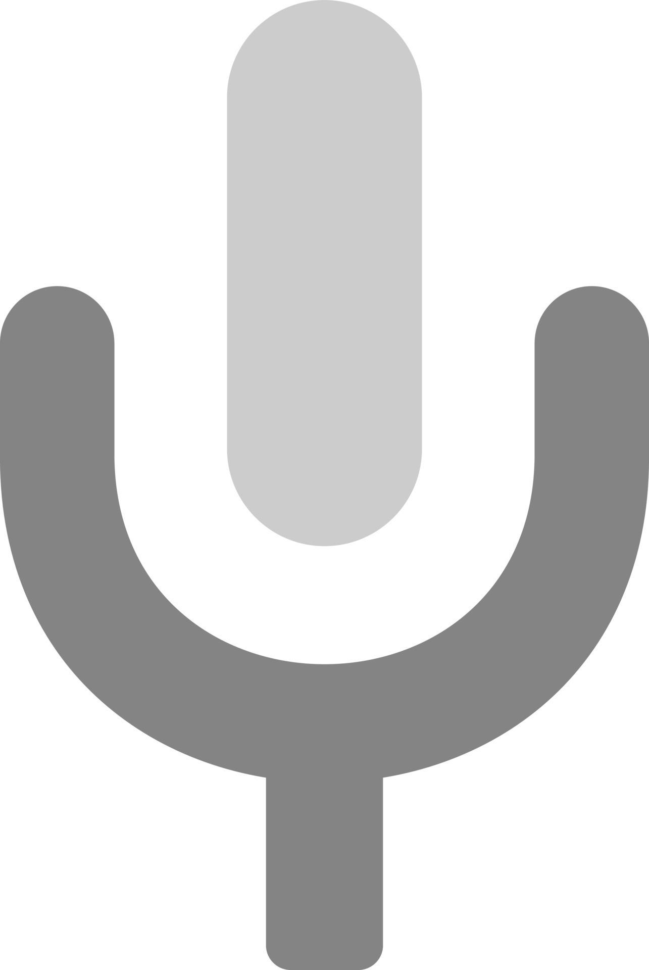 Gray Microphone icon in flat style. 24292959 Vector Art at Vecteezy