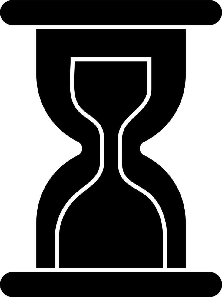 Isolated icon of hourglass in flat style. vector