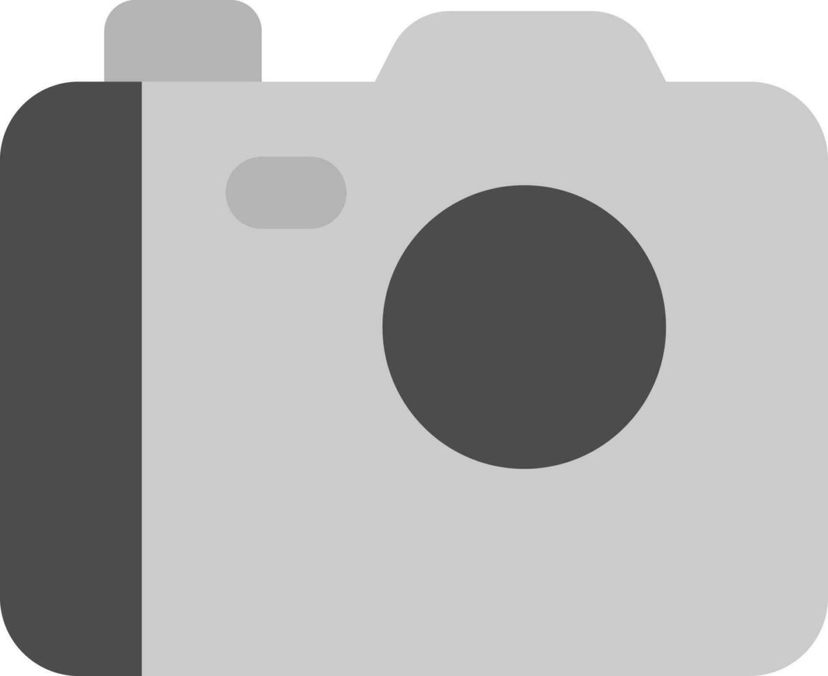 Digital Camera icon in gray color. vector