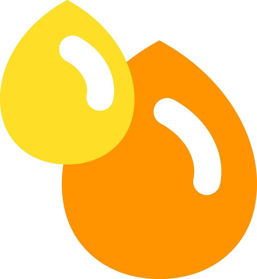 Illustration of Drops icon in yellow and orange color. vector