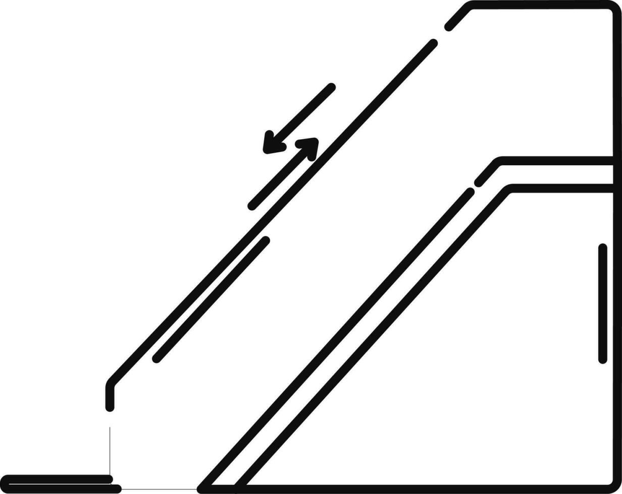 Escalator icon in flat style. vector