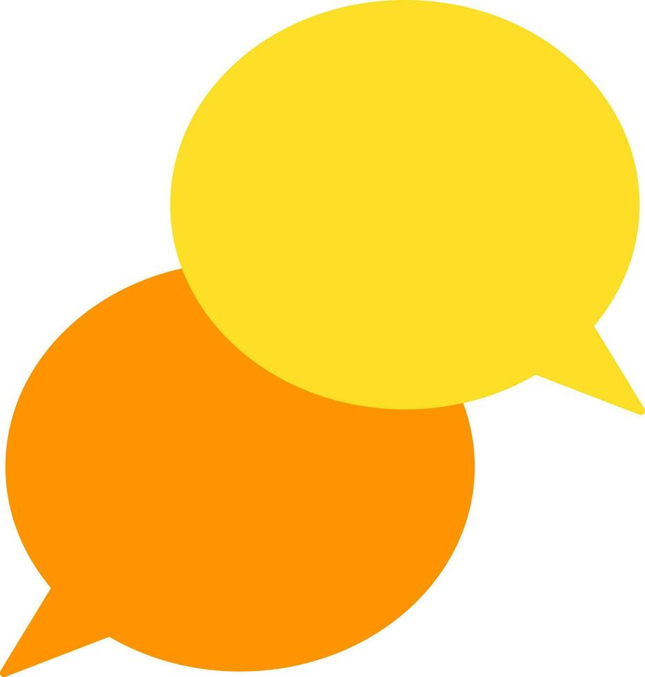 Speech Bubbles or Comments icon in yellow and orange color. vector