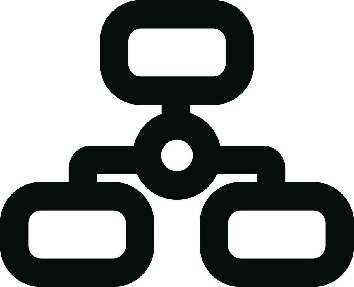 Networking icon in black line art. vector
