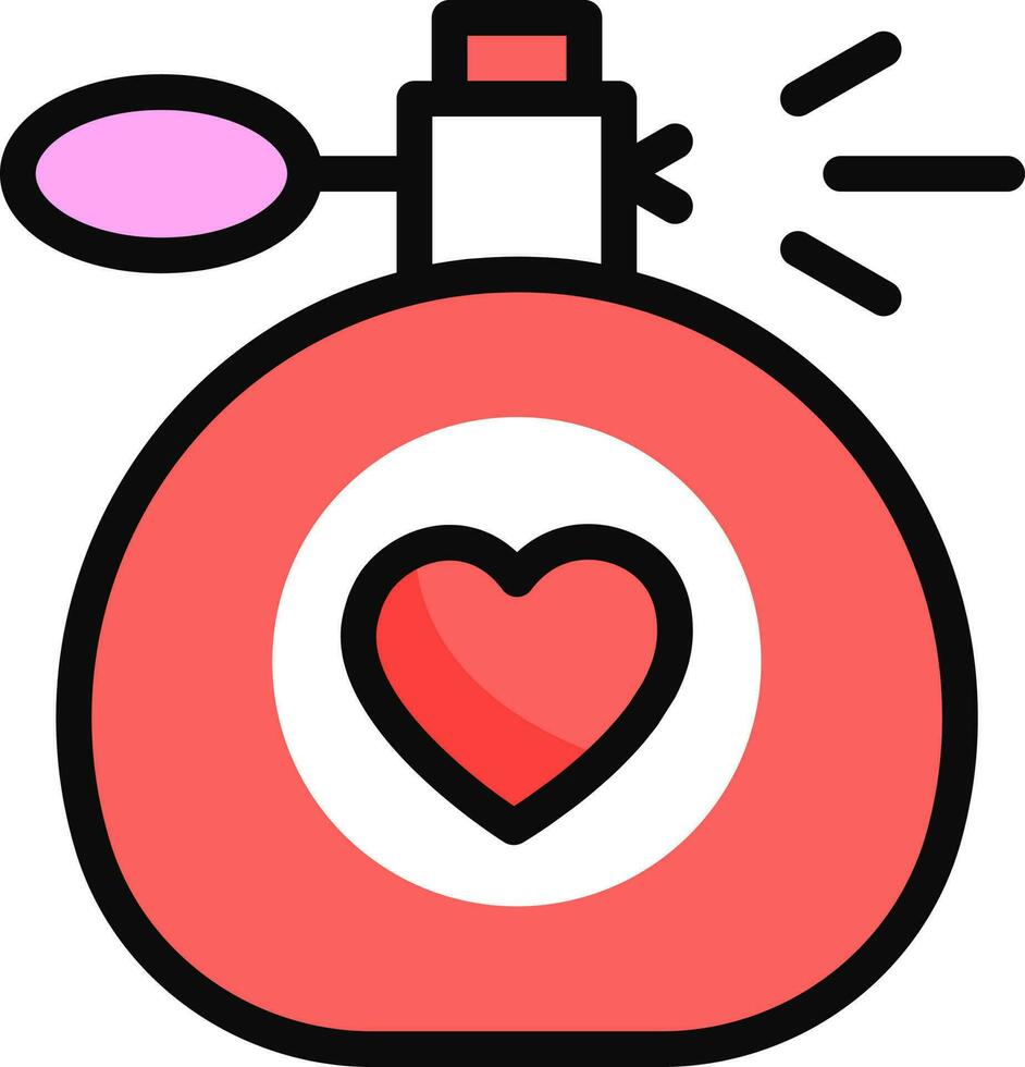 Illustration of loving spray bottle icon. vector