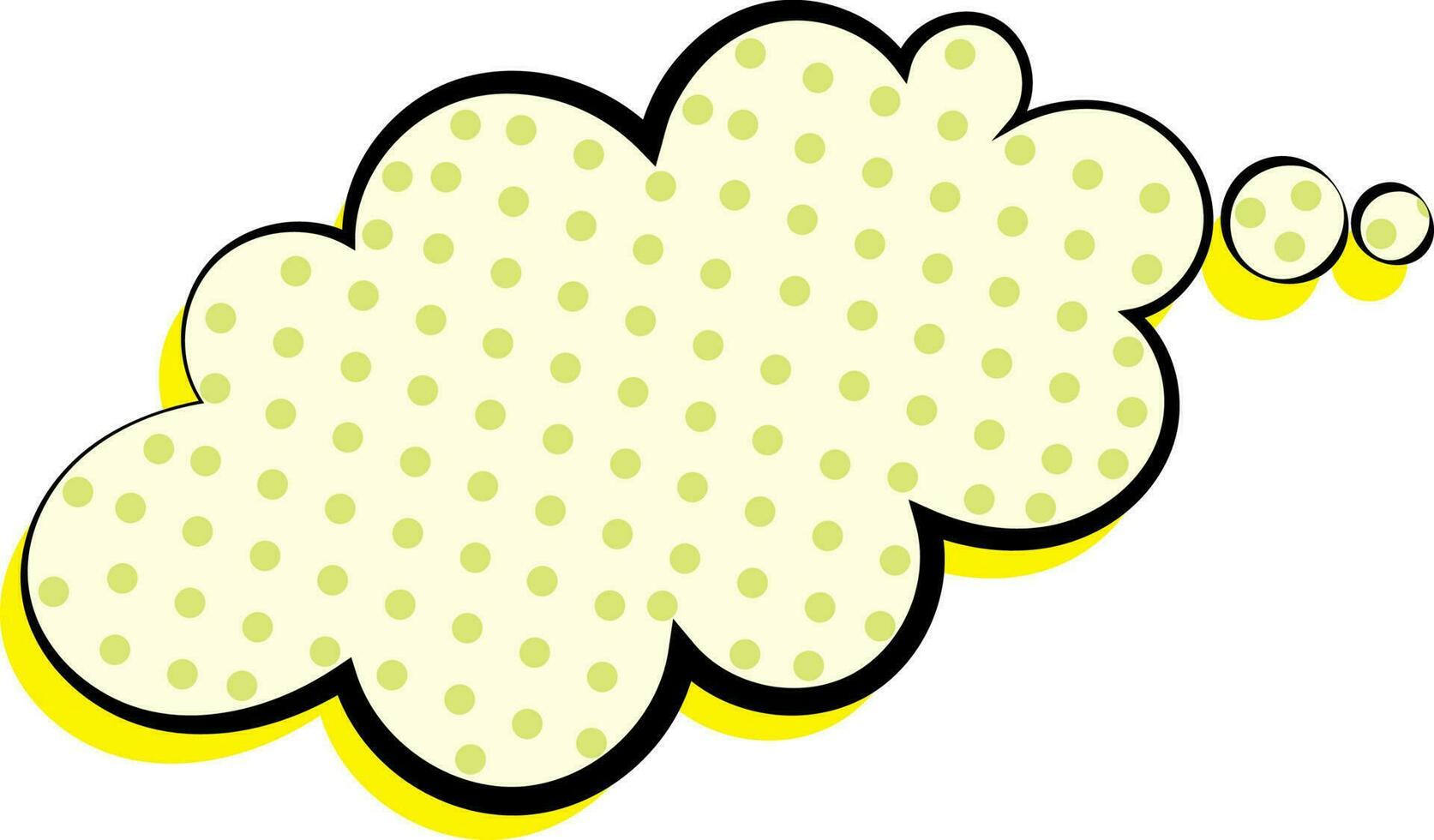 Think cloud bubble made by green dots. vector