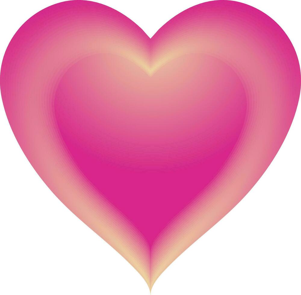 Blurred pink heart shape on white background. vector