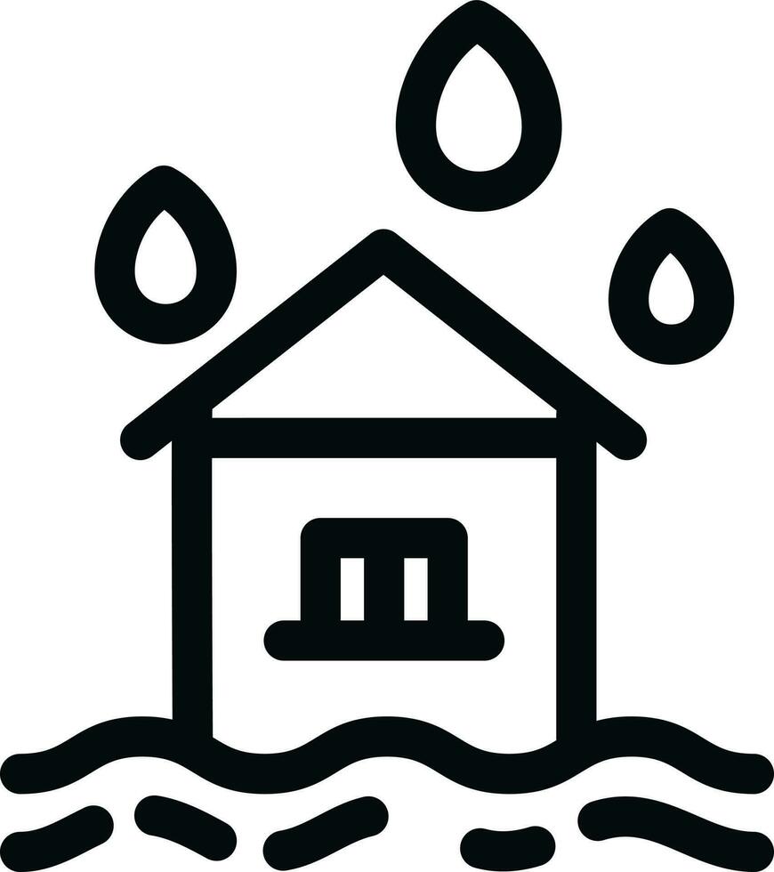 Flat illustration of flood icon or symbol. vector