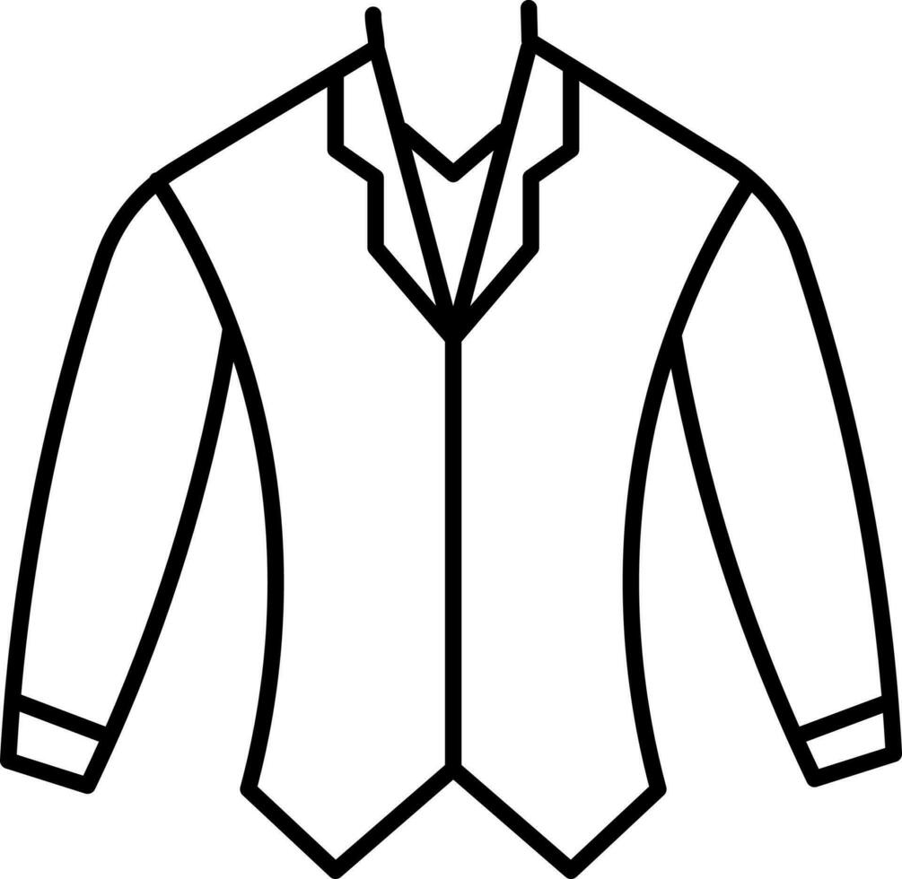 Illustration of suit or coat icon. vector