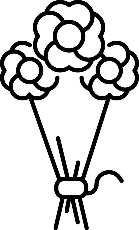 vector ilustración de ramo de flores icono.