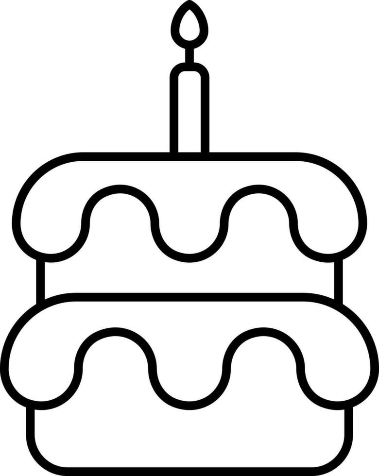 Illustration of cake icon or symbol. vector