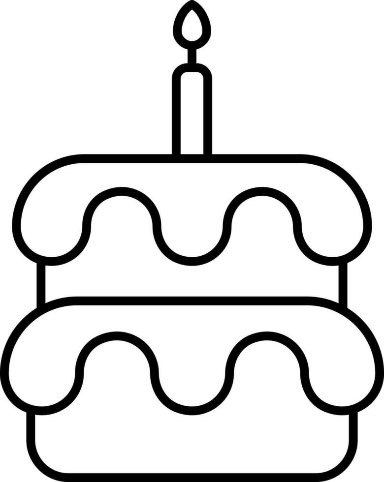 Illustration of cake icon or symbol. vector