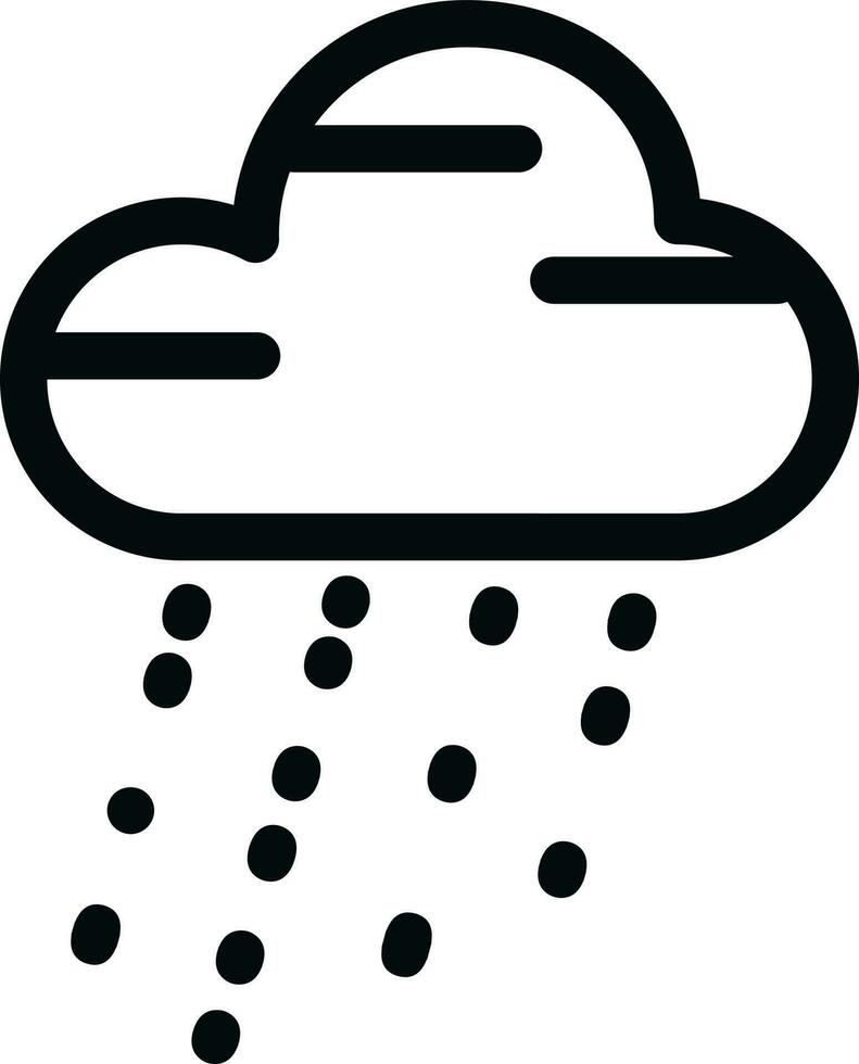 Vector illustration of snow hail icon in flat style.