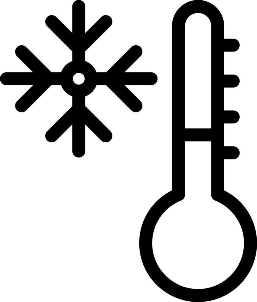 Illustration of winter season temperature flat icon. vector