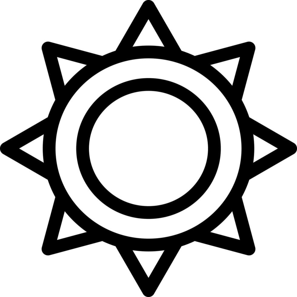 Vector illustration of sun icon or symbol.