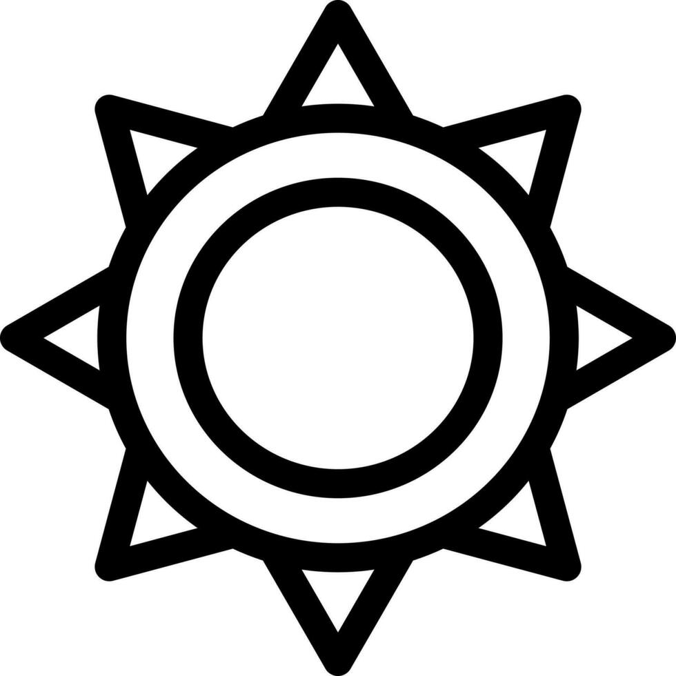 Vector illustration of sun icon or symbol.