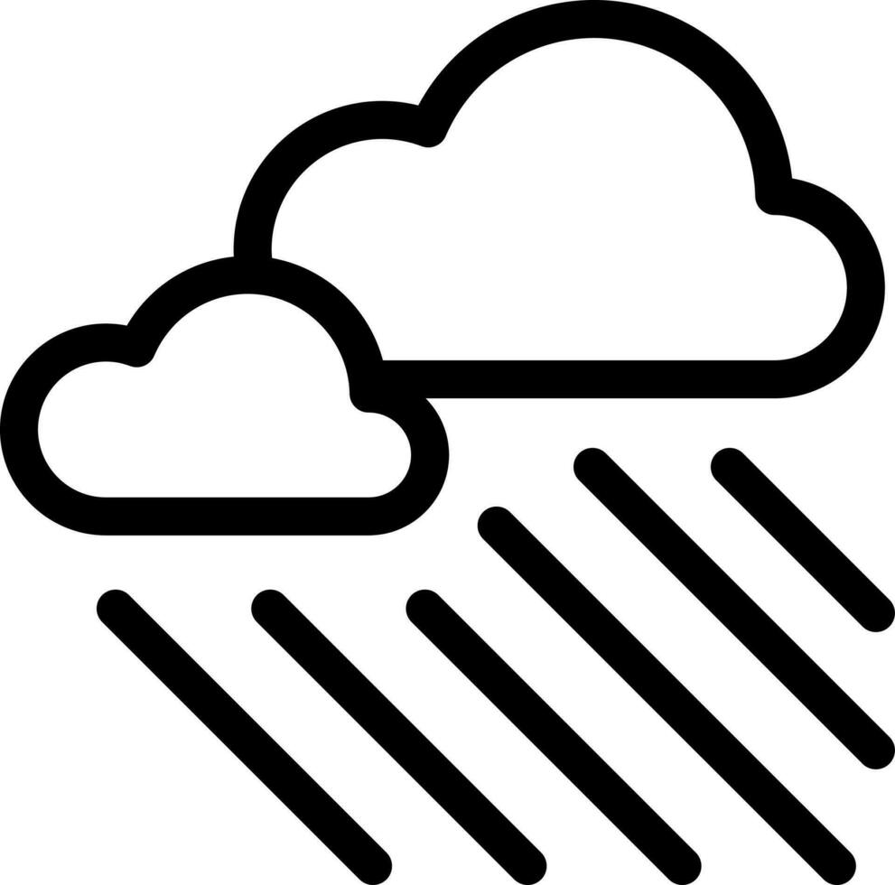 Vector illustration of rainy day icon or symbol.