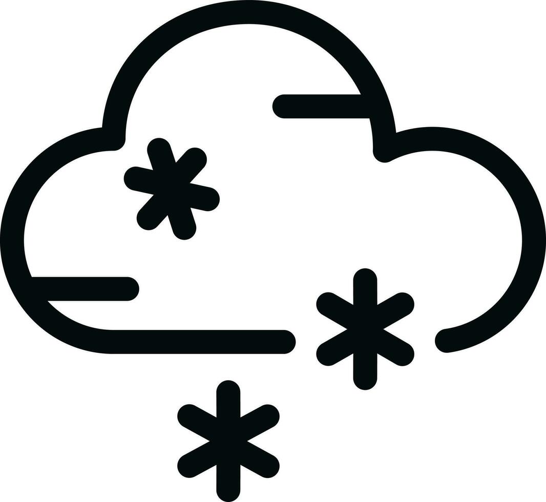Hail storm flat icon in line art. vector