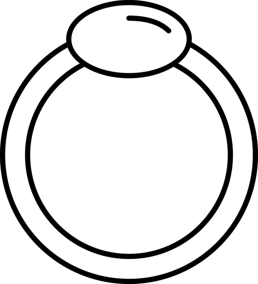 Illustration of ring icon or symbol. vector