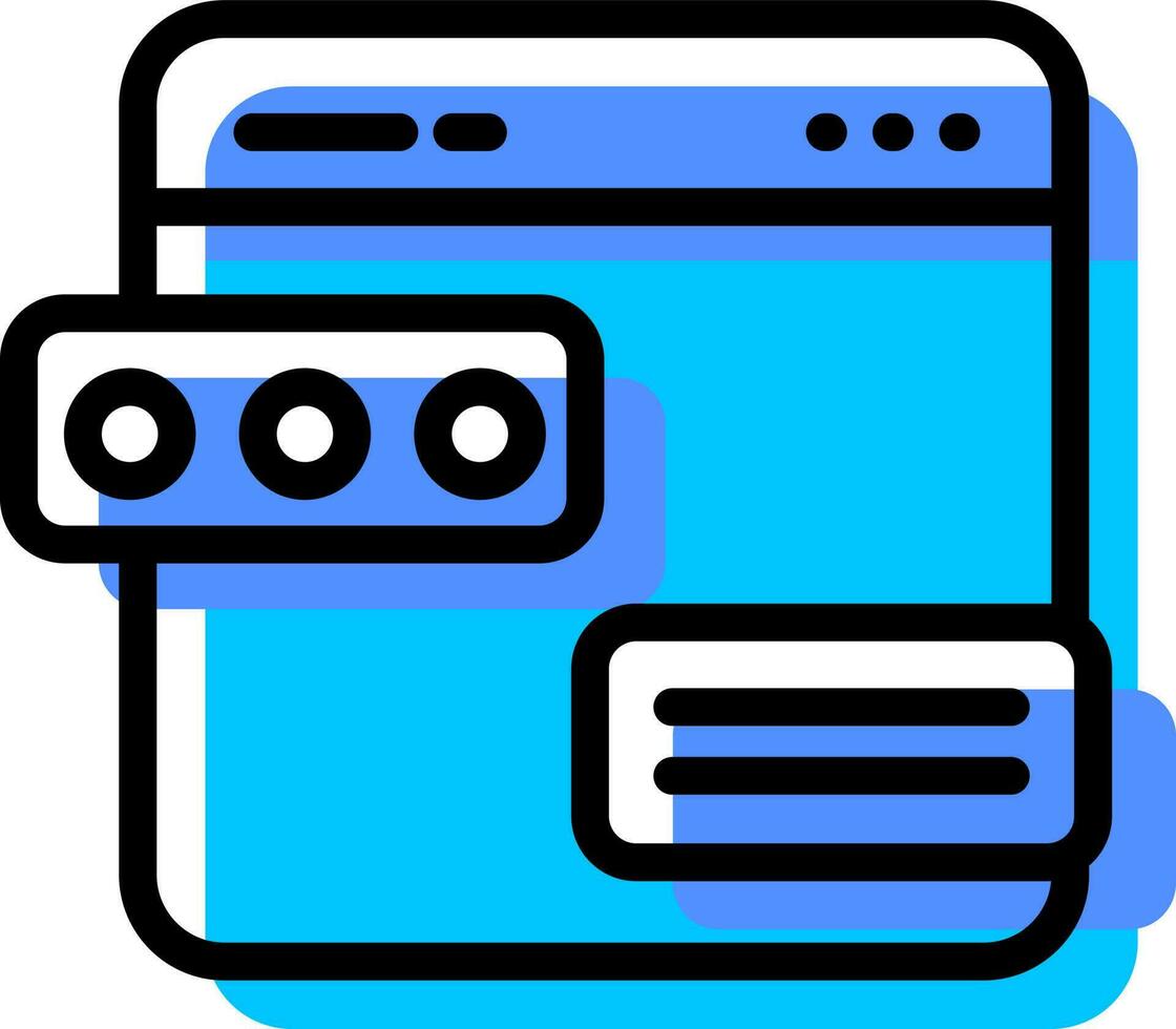 Bullet List and Alignment Tools on Web Page icon or symbol. vector