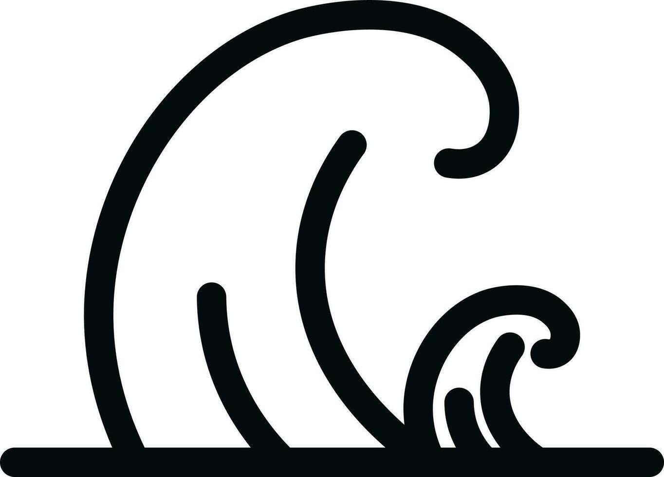 mar ola icono en línea Arte. vector