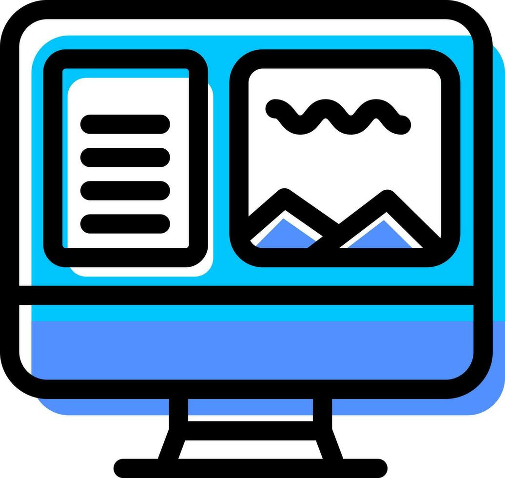 Browser Windows on Computer screen icon or symbol. vector