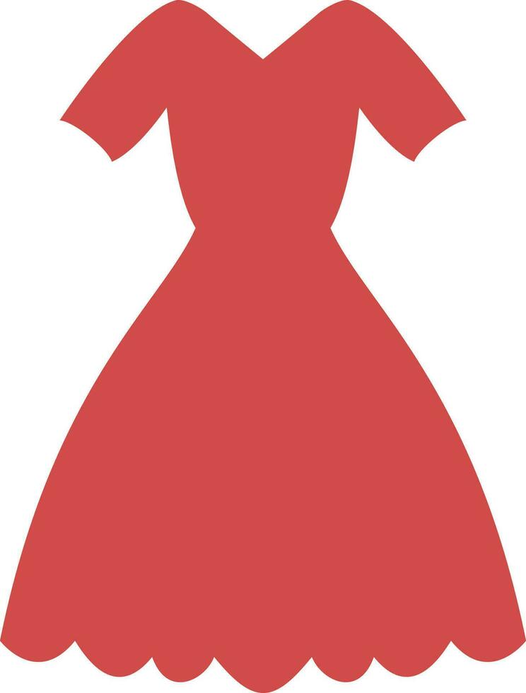 Flat illustration of dress. vector