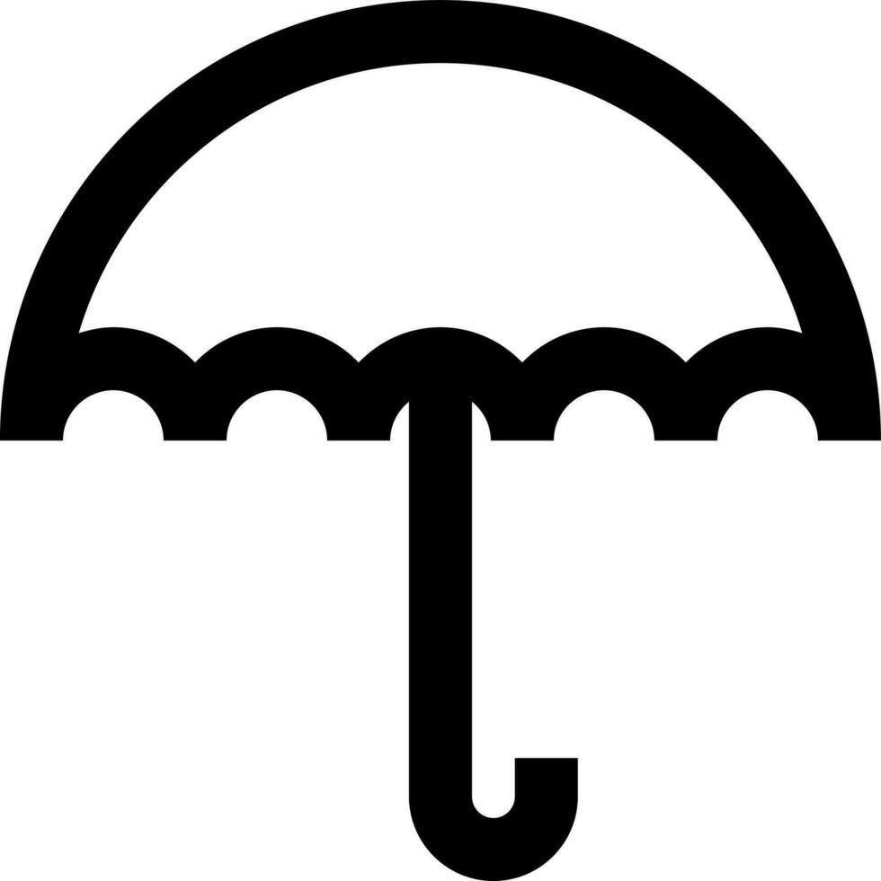 Vector illustration of umbrella icon or symbol.