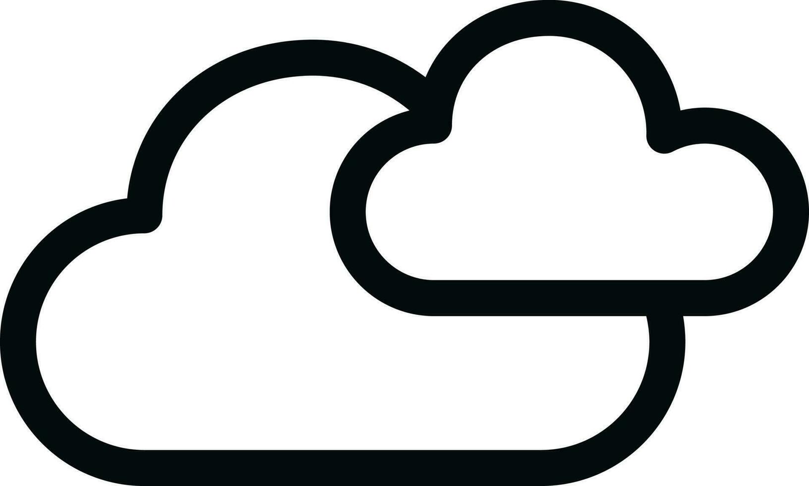 Line art illustration of cloud icon. vector