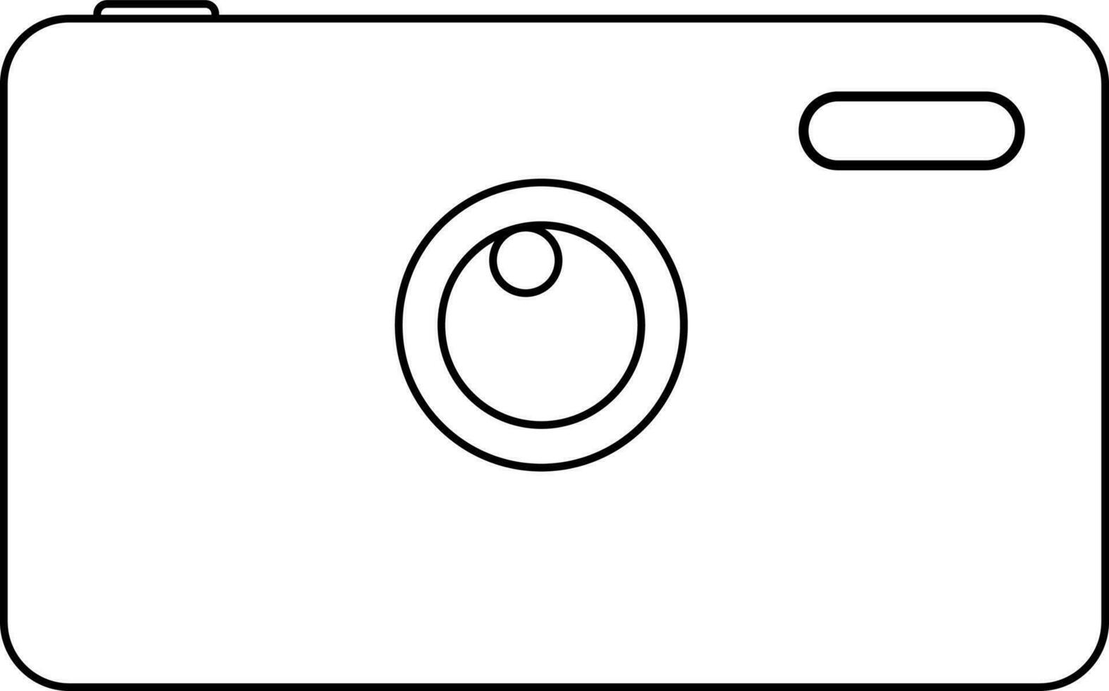 Isolated camera in line art illustration. vector