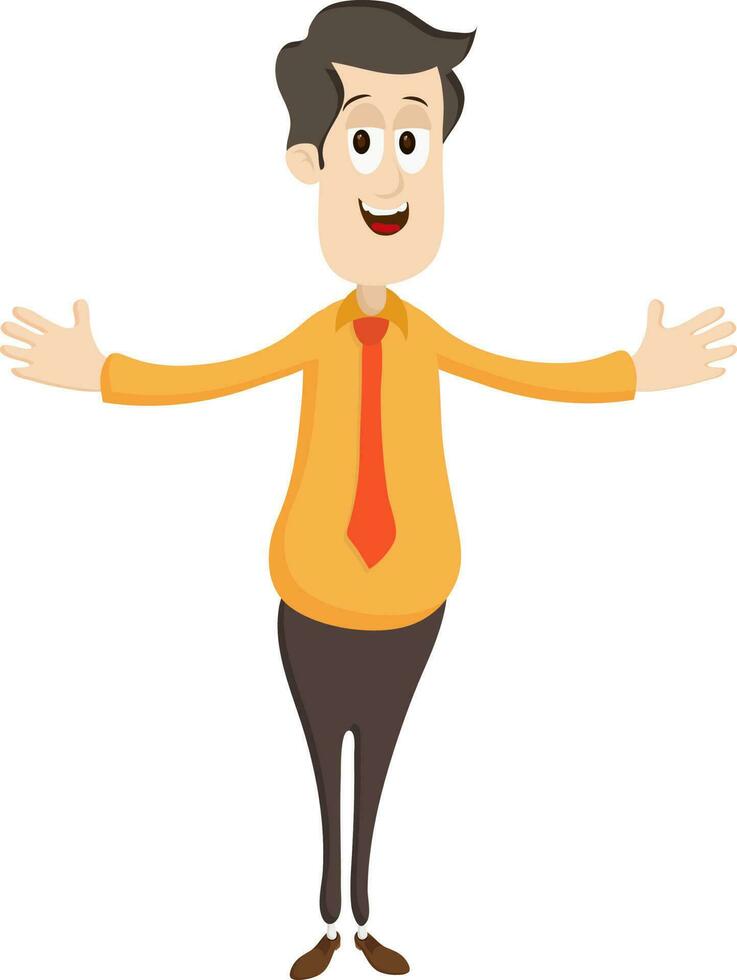 Cartoon character of a happy businessman. vector