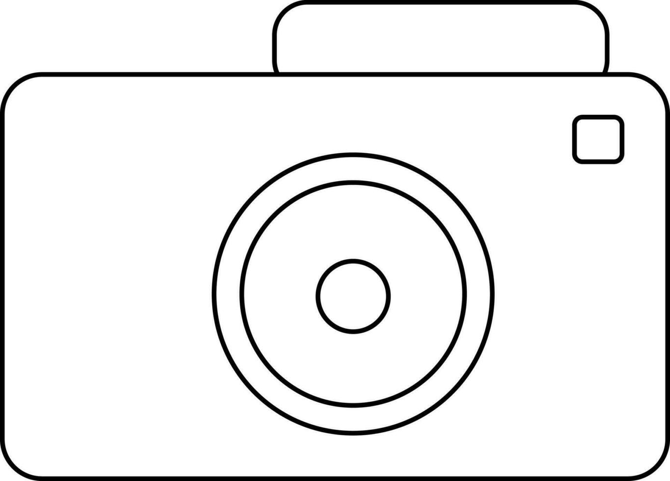 Isolated camera in line art illustration. vector