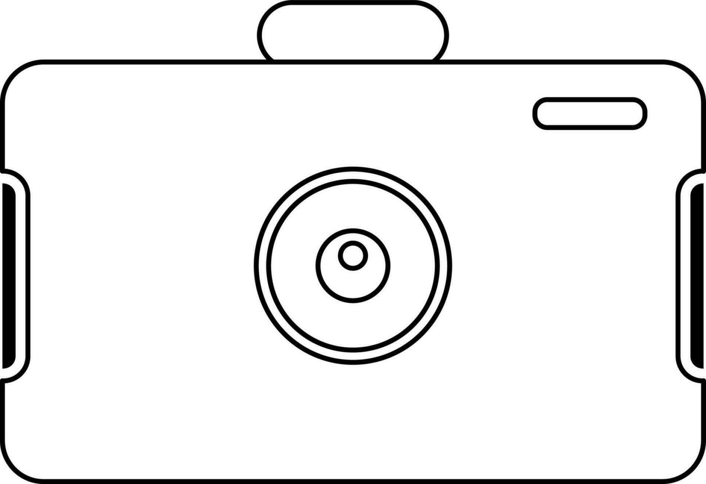 Isolated camera in line art illustration. vector