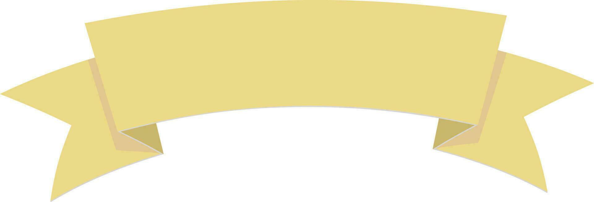 Blank ribbon banner design. vector
