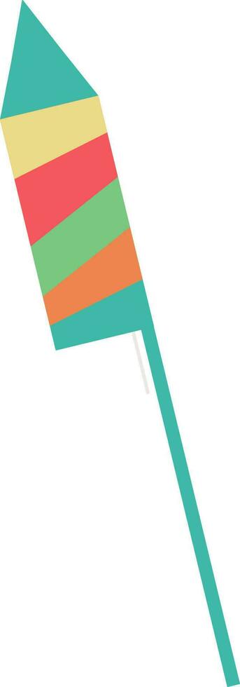 Flat illustration of colorful firecracker. vector