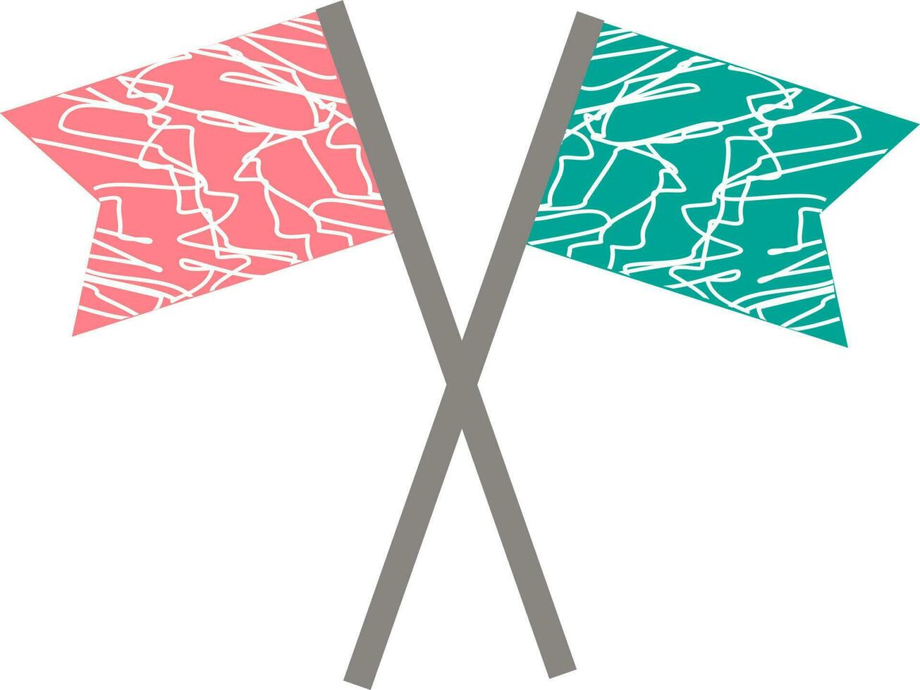 Illustration of flags. vector