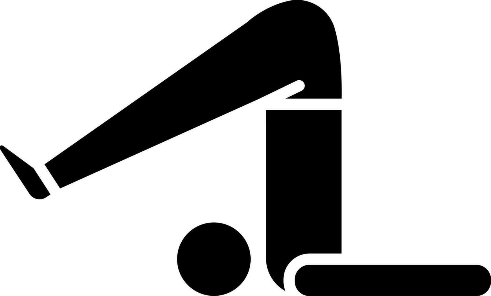 Human in yoga pose flat icon. vector