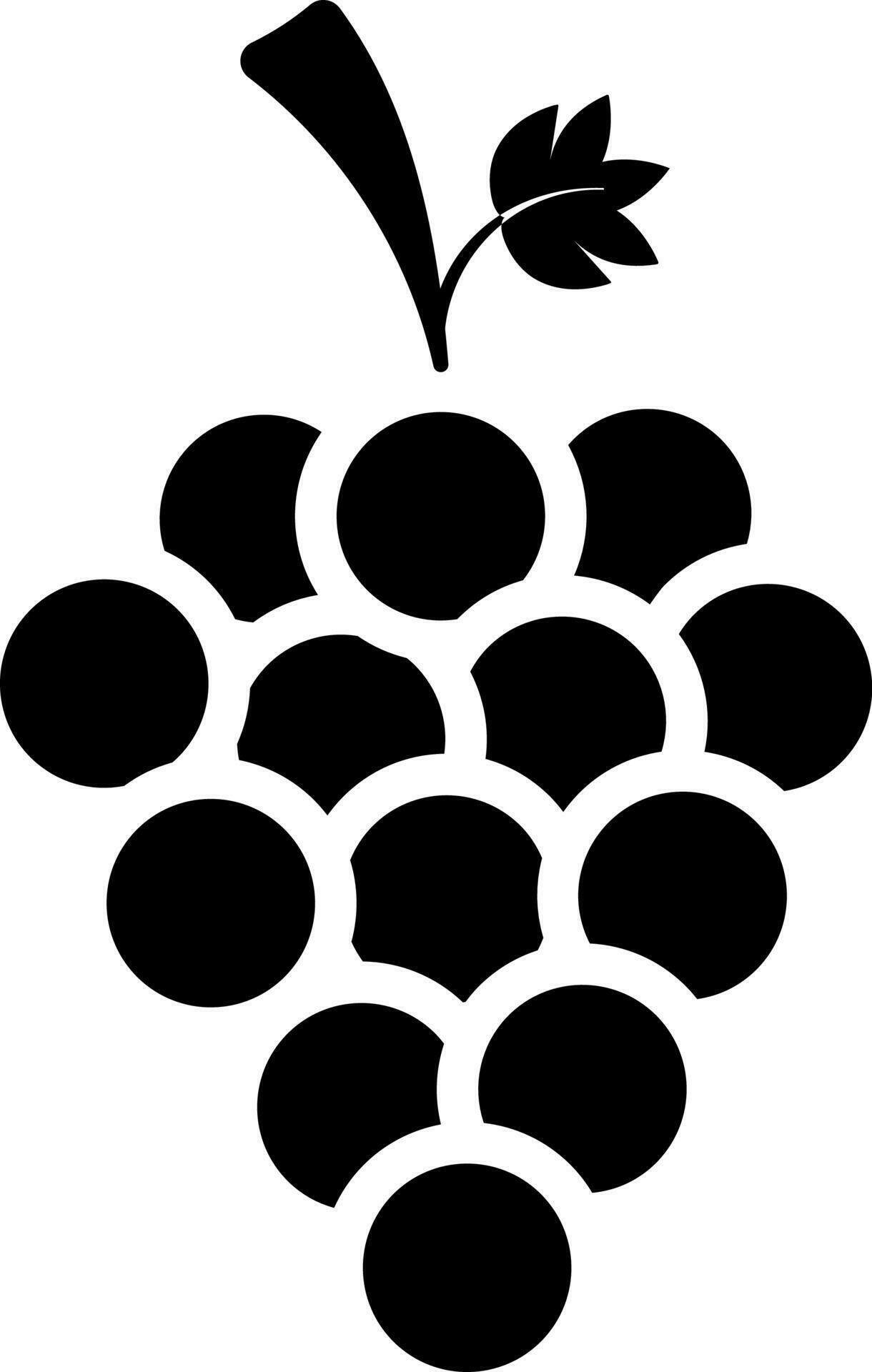 Bunch of Grapes sign or symbol. 24293461 Vector Art at Vecteezy