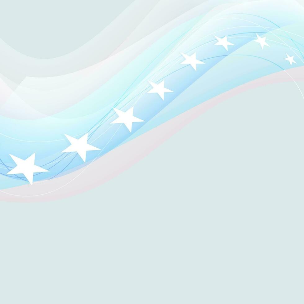 Abstract background with waves and stars. vector