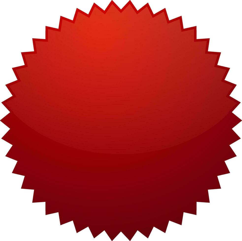 Blank red sticker or label design. vector