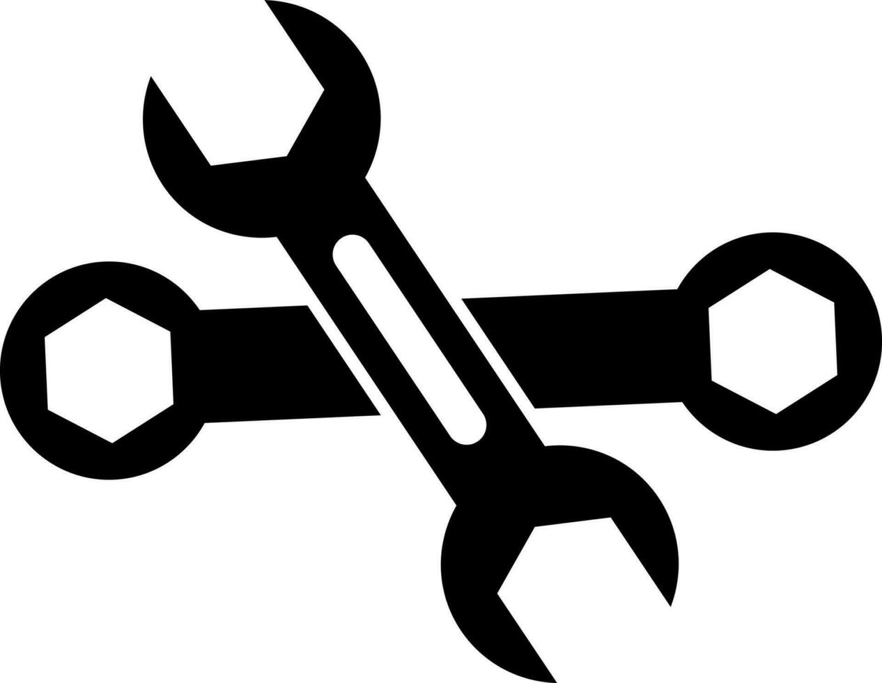 Flat illustration of Wrenches. vector