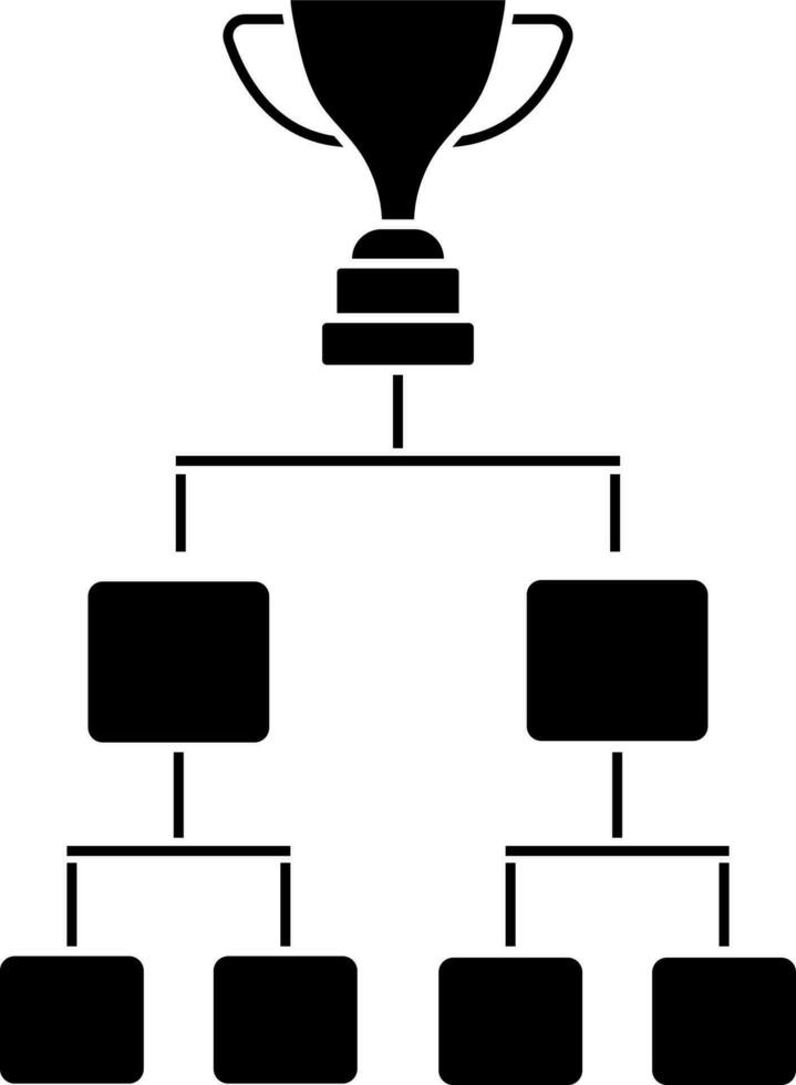 trofeo taza premio jerarquía icono para victoria concepto. vector
